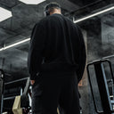 BDPOWERUP Textured Performance Sweatshirt – Lightweight Athletic Fit with Slight Stretch