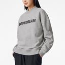 Black Crew-Neck Pullover Printed Hoodie