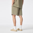 Green Ripped Slit Knit Shorts