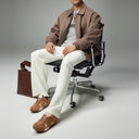 Loose-Fit Drop-Shoulder Suede Air-Layer Jacket