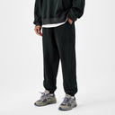 BODYDREAM Heavy-Duty Distressed Casual Pants Loose-Fit Sweatpants 100% Cotton Knit Cuffed Pants