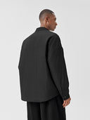 BODYDREAM Men's Textured Casual Quilted Cotton Shirt - Fall Oversized Fit