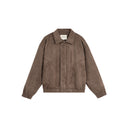 Loose-Fit Drop-Shoulder Suede Air-Layer Jacket