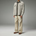 Green Loose-Fit Long-Sleeve Casual Shirt