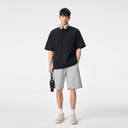 Loose Henley Neck Short Sleeve Tee