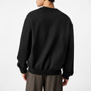 Black Loose Pullover Sweatshirt