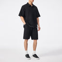 Embroidered LOGO Split Short Sleeve Polo Shirt