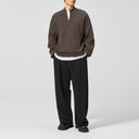 Brown Half-Zip Pullover Sweater
