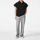 Washed Gray Regular Fit Straight Denim Trousers