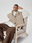 BODYDREAM Men's Anti-Static High-Neck Short-Length Cotton Vest