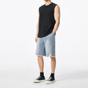Woven Washed Denim Shorts