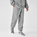 BODYDREAM Heavy-Duty Distressed Casual Pants Loose-Fit Sweatpants 100% Cotton Knit Cuffed Pants