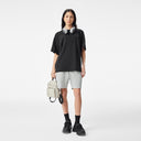 Wide Neck Loose Short Sleeve T-Shirt