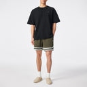 Half High Neck Small Off Shoulder Short Sleeve Tee