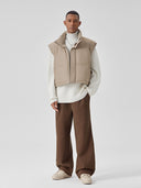 BODYDREAM Men's Anti-Static High-Neck Short-Length Cotton Vest