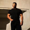 【MOTION＆PAUSE】BODYDREAM Short-Sleeved T-Shirt with Straight Shoulders