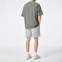Structured Split Knit Shorts