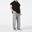 Washed Gray Regular Fit Straight Denim Trousers