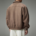 Loose-Fit Drop-Shoulder Suede Air-Layer Jacket