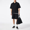 Wide Side Split Textured Shorts