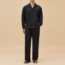 Black Loose-Fit Regular Loungewear Pajamas Top