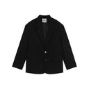 Black Fir Textured Light Suit Jacket
