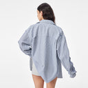 Blue Classic Striped Casual Shirt