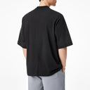 Structured Split Half High Neck Short Sleeve Shirt