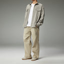 Green Loose-Fit Long-Sleeve Casual Shirt
