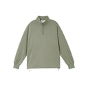 BODYDREAM Half-Zip Sweatshirt for Men - Fall/Winter Handwritten Font Embroidered Casual Top