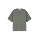 Loose Henley Neck Short Sleeve Tee