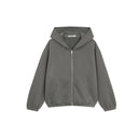 Green Short-Length Knitted Hooded Jacket