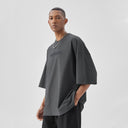 BODYDREAM Gender-Neutral Cool-Touch Distressed Short-Sleeve Casual American-Style T-Shirt