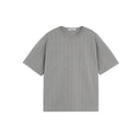 Textured Loose Falling Shoulder Short Sleeve T-Shirt