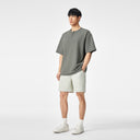 Loose Henley Neck Short Sleeve Tee