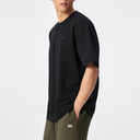 Half High Neck Small Off Shoulder Short Sleeve Tee