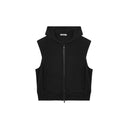 BODYDREAM Summer Fitness Hooded Sports Tank Top Men's Loose-Fit Casual Sleeveless Vest Zipper Hoodie