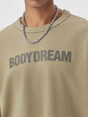 BODYDREAM Men's Vintage Print Crewneck Sweatshirt