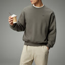 Brown Loose Pullover Sweatshirt