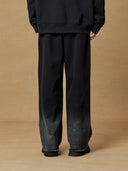 BODYDREAM Men's Relaxed Fit Frayed Hem Straight Leg Jeans with Washed Gradient Effect