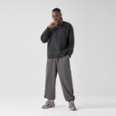 BODYDREAM Men's Relaxed Straight-Leg Casual Pants Sports Sweatpants with Patchwork and Cuffed Legs