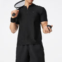 Short-Sleeved Polo Shirt with Collar