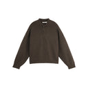 Brown Half-Zip Pullover Sweater