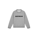 Black Crew-Neck Pullover Printed Hoodie