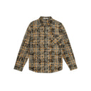 BODYDREAM Casual Checkered Shirt Men's Vintage Batik Long-Sleeve Jacket 100% Cotton