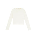 White Round Collar Slim-Fit Tee