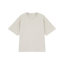 Khaki Structured Spliced Casual Short Sleeve Tee