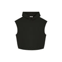 Structured Split Sleeveless Hoodie
